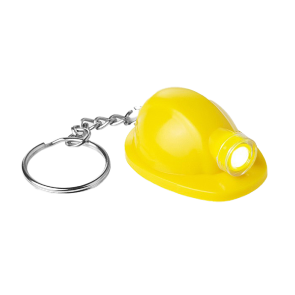 llavero casco con linterna
